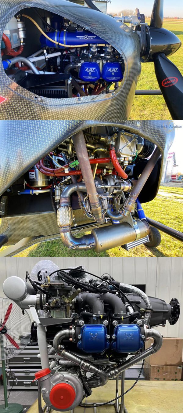 ZONSEN CA110 AERO UAV Water Cooling Engine Generator 342cc Carby Version 300H TBO 20KW/26.8HP With Generator 75V/16KW Output