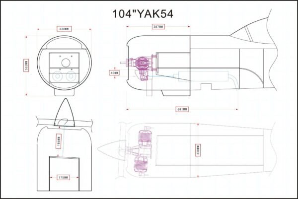 SkyWing-104" YAK54 120cc 2.64M (New Production 2025)