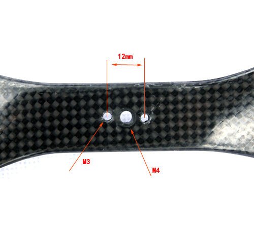 24 x 5.5 inch Wide Blade, 3-hole Direct Mounting 3K Carbon Propeller Set (one CW, one CCW)