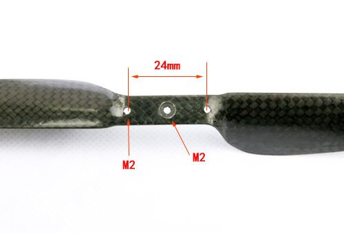 10547-te1-1.jpg Parrot 8 x 3.8 inch 3K Carbon Propeller Set (one CW, one CCW) for Mini Quadcopter