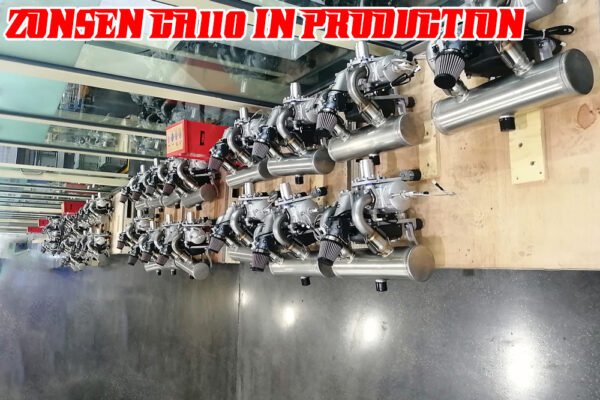 ZONSEN CA110 AERO UAV Water Cooling Engine Generator 342cc Carby Version 300H TBO 20KW/26.8HP With Generator 75V/16KW Output