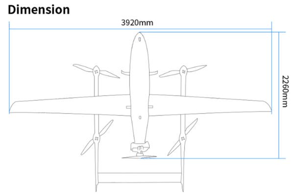 NAJA VTOL-3920HP Super Powerful Hybrid Drone for mapping
