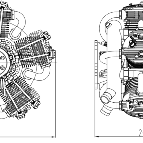 150-3.png NGH GF150/5R FS Radial gasoline engine w/Autostarter inc motor/ESC