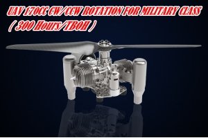 UAV 170cc MIL SPEC UAV CW/CCW Rotation Engine w/autostarter/airfilter For UAV, Multirotor, Paramtor TBO 300-500 Hours