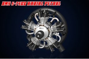 16712708455-42.jpg UMS 5-100CC Radial Petrol Engine w/Silencer Ring