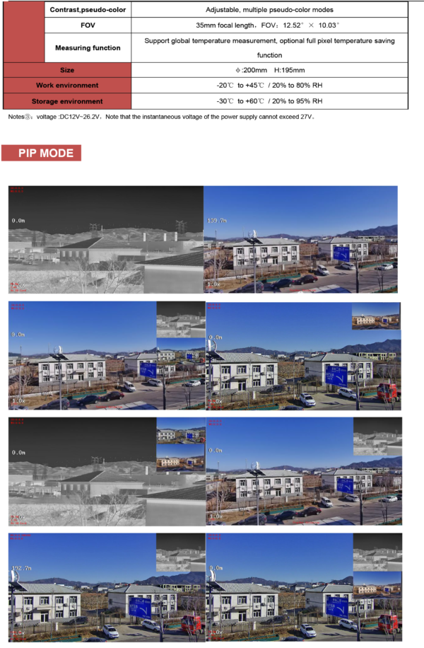 Topotek KHT30C 30X Optical Zoom +Fixed-focus 1080P +1800m laser range finder, HDMI/TF Output
