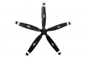 17846010141-9.jpg Biela 20 x12 5-Blade Semi. Turbo prop for Pilatus 21, Black with white tips