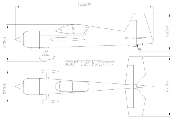 SkyWing 60" Yak 54 70E 1.5M