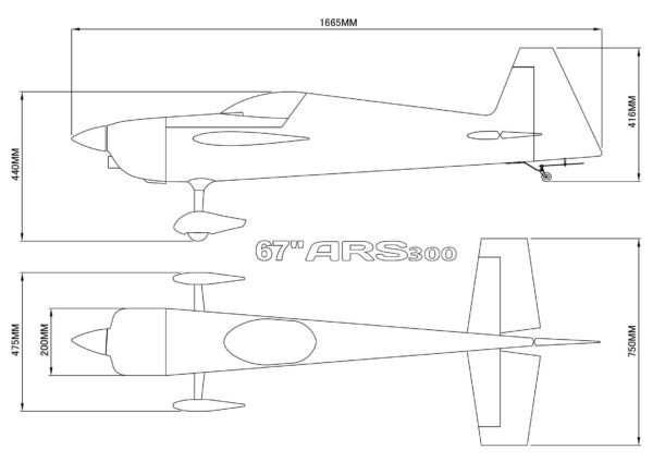 SkyWing 67" ARS 300 PNP with Power Pack
