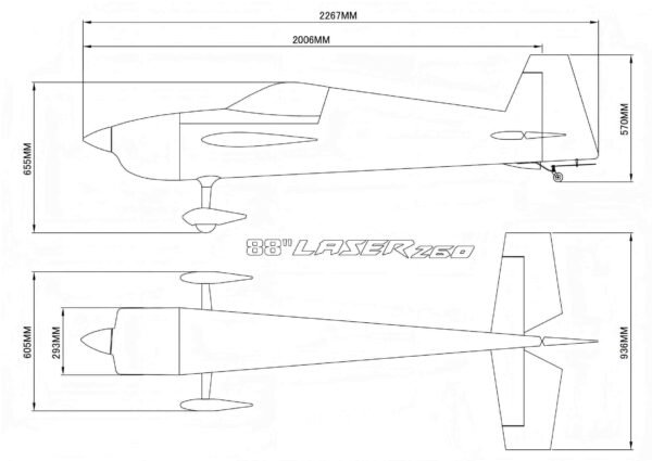 88cunLASER260_011_r__2336-1653_c__e0e0e0_-1.jpg SkyWing 88" Laser 260 NEW Version 2025 production