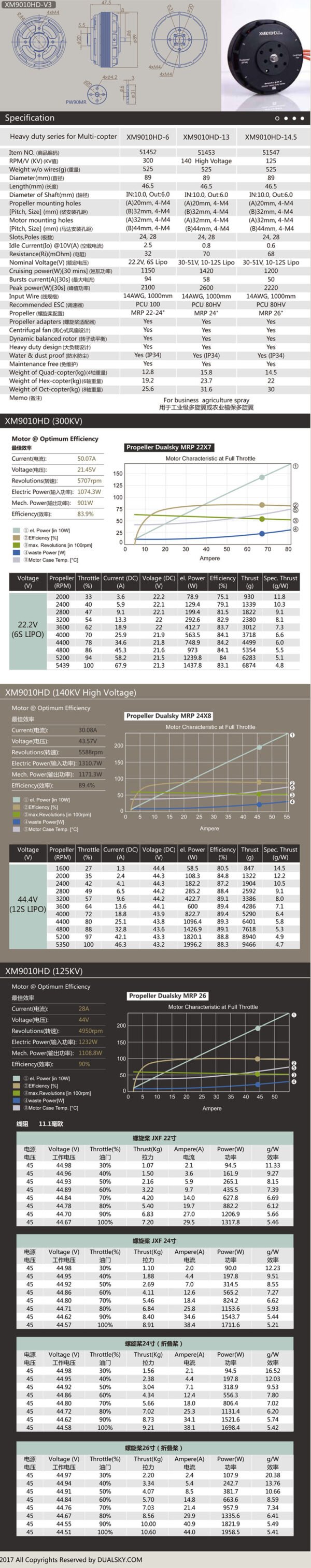 DUALSKY XM9010HD-13, high voltage Motor