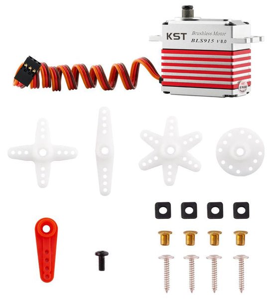 KST BLS915 78g Weight DC7.4V Voltage Brushless HV Digital Motor Aluminum Alloy Servo (8 X PACK)