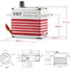 KST BLS915 78g Weight DC7.4V Voltage Brushless HV Digital Motor Aluminum Alloy Servo (8 X PACK)