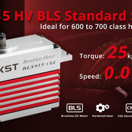 KST BLS915 78g Weight DC7.4V Voltage Brushless HV Digital Motor Aluminum Alloy Servo (8 X PACK)