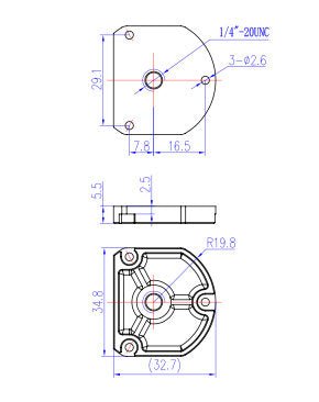 Holybro 1/4"-20 UNC Adapter for H-RTK (5 QTY/Pack) X 4 Set