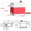 KST FZ825 70g Weight 25KG Torque DC7.4V Voltage Motor All-metal Digital high-voltage Servo (4 X PACK)