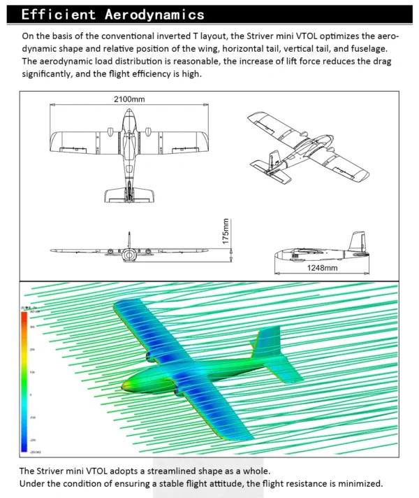 Makeflyeasy 2100mm Striver mini (VTOL Version) Aerial Survey Carrier Fix-wing UAV 4+1 or 4+2 PNP Version