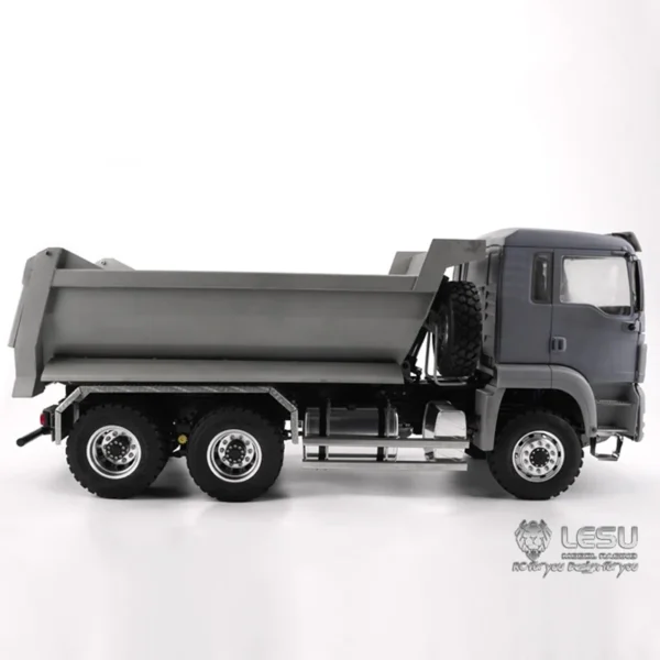 LESU 1/14 MAN 6X6 Hydraulic Cylinder RC Dumper Truck Tipper Metal Chassis Lock Differential Axles Light Sound ESC