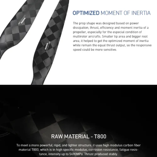 MAD 24X7.4 Fluxer carbon fiber propeller (A pair in CW/CCW)