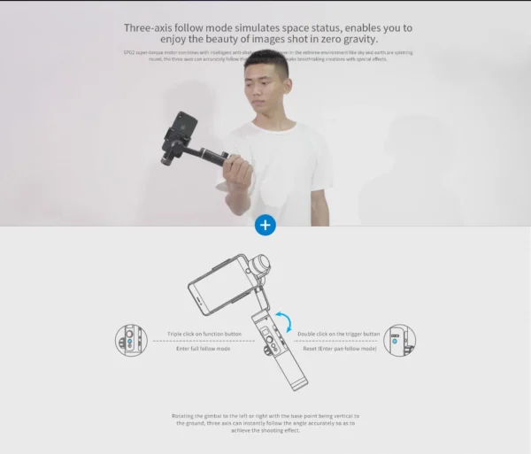 FeiyuTech SPG2 3-Axis Handheld Stabilizer Gimbal for Smartphone iphone X 8 7 OPPO Samsung Note 8 ViVO Mobile phones