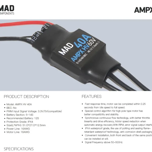 H9be599bfc2794358b2e4ec8dc46febaeB.webp MAD AMPX 40A 5-14S ESC (A pair)