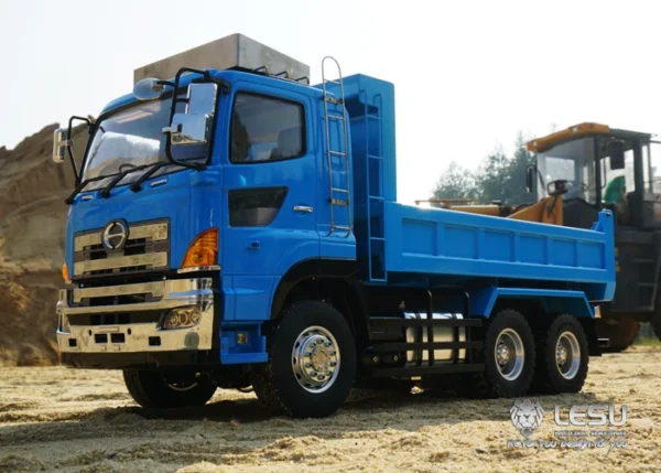 LESU 1/14 dump truck Hino700 full drive 6X6 hydraulic F frame hydraulic cylinder dump truck model LS-20130014 RCLESU Tamiya truck
