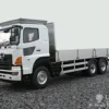 LESU 1/14 low-bed Hino700 6X4 flatbed truck chassis transport vehicle high torque electric model LS-20130009 RCLESU Tamiya truck
