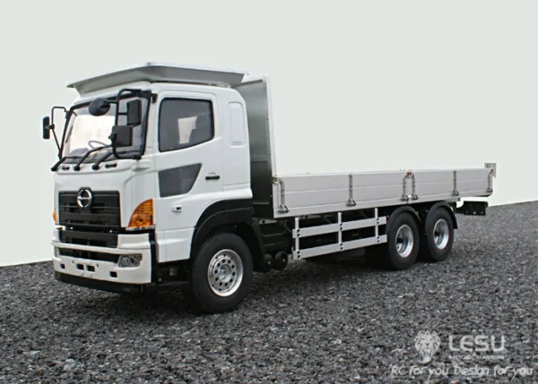 LESU 1/14 low-bed Hino700 6X4 flatbed truck chassis transport vehicle high torque electric model LS-20130009 RCLESU Tamiya truck