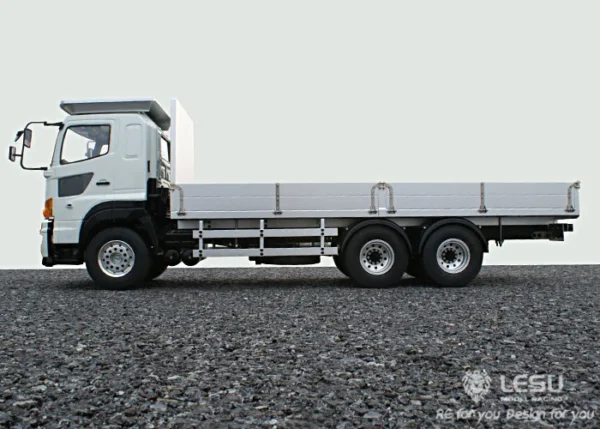 LESU 1/14 low-bed Hino700 6X4 flatbed truck chassis transport vehicle high torque electric model LS-20130009 RCLESU Tamiya truck