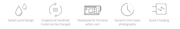 FeiyuTech Feiyu G5GS Splash-proof Handheld Gimbal 3-Axis Stabilizer Design for Sony AS50 AS50R Sony X3000 X3000R Action Camera