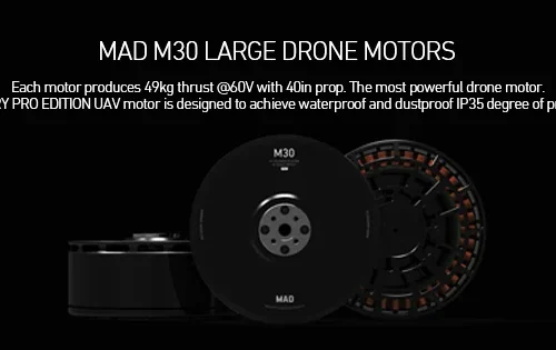 Hbfdfc0c9a0c94e708e330fbcd7dce6f9P-2.webp MAD M30 Pro 100KV 45kg Thrust Motor for UAV Drone (A pair)