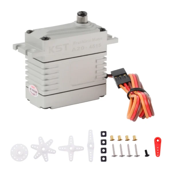 Hcb3a8caf26ac45638777e1704378554bL-1.webp KST A20-4515 80g Weight DC7.4V Voltage Coreless DC Motor Aluminum Alloy Servo (4 X PACK)