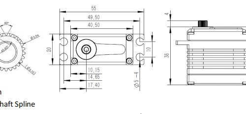 KST MS3012 72g Weight DC7.4V Voltage 0.22A Current Brushless DC Motor Aluminum Alloy Servo (4 X PACK)