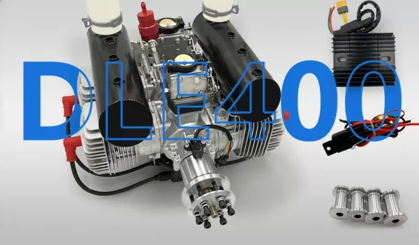 DLE400 EFI UAV Engine with Starter Generator 14V/400W RS232 Protocol for Fixed Wing Product