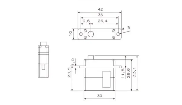 S2203ed5f6c284a87a7f317b1476b4d88P.webp KST DS145MG 23g Weight DC4.8-6.0V Voltage Coreless DC Motor Aluminum Alloy Servo (8 X PACK)
