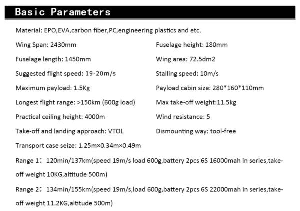 S3a0403f1c75147f485f120b3e4089cd7O-5.webp Makeflyeasy 2430mm Striver (VTOL Version) Aerial Survey 4+1 Mapping Carrier Fix-wing UAV Kit/PNP/PRO/IND Optional Version