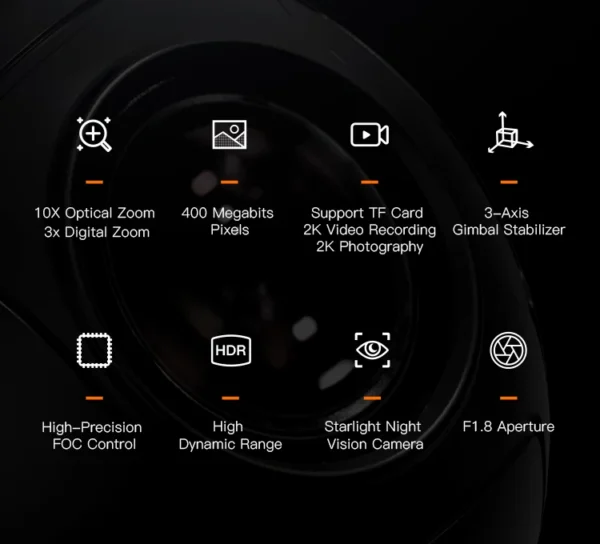 SIYI ZR10 2K 4MP Qhd 30X Hybrid Zoom Gimbal Camera Met