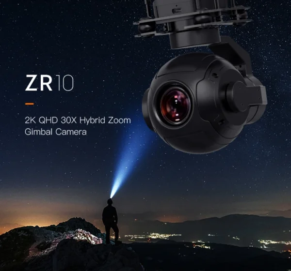 SIYI ZR10 2K 4MP Qhd 30X Hybrid Zoom Gimbal Camera Met
