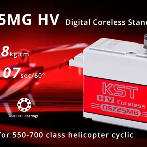 KST DS725MG 70g Weight DC6.0-8.4V Voltage Coreless DC Motor Aluminum Alloy Servo (8 X PACK)