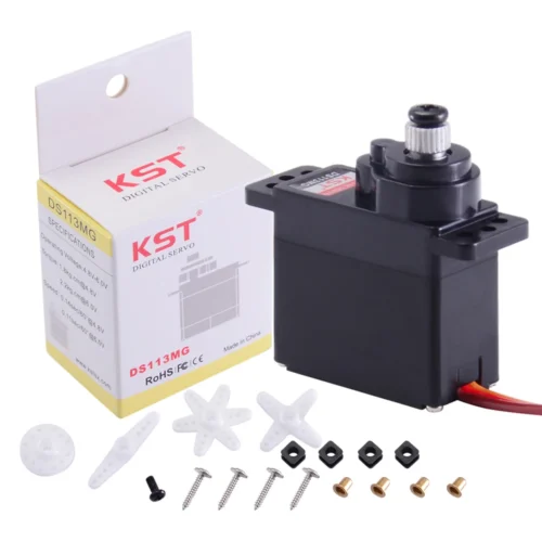 KST DS113MG 12g Weight DC4.8-8.4V Voltage 1.0-1.6A Current Core Motor Aluminum Alloy Servo (8 X PACK)