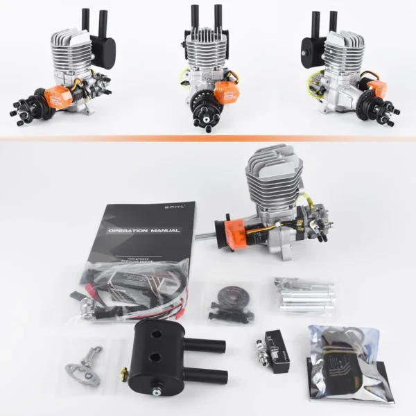 EPHIL X-38cc-R PRO model aircraft gasoline engine electric start single cylinder two stroke rear fixed wing