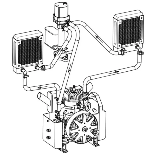 DLE 35cc HD Gasoline Water-cooled 2.5KW Engine VDC50V Generator for Multirotor UAV