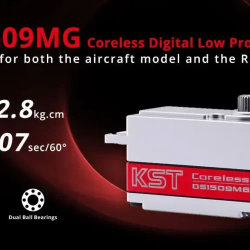 KST DS1509MG 55g Weight DC4.8-7.4V Voltage Coreless DC Motor Aluminum Alloy Servo (8 X PACK)