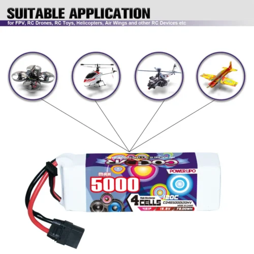 Sc363081de99b4036b4c04a2f1ab271a8J-1.webp CODDAR 5000mAh 4S1P 15.2V 120C Lipo Battery With XT90 (8 X PACK)