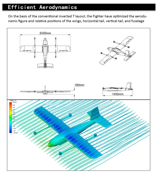 Makeflyeasy 2430mm Striver (VTOL Version) Aerial Survey 4+1 Mapping Carrier Fix-wing UAV Kit/PNP/PRO/IND Optional Version