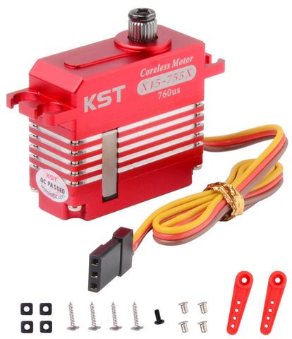 KST X15-755X 40g Weight DC7.4V Voltage Motor Aluminum Alloy Servo (8 X PACK)