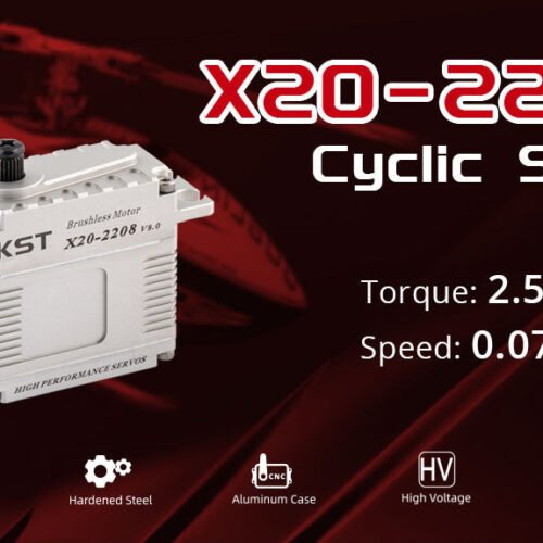 X20-2208_EN1024X575PX_01_1024x1024-1.jpg KST X20-2208 72g Weight DC7.4V Voltage Motor Aluminum Alloy Servo (4 X PACK)