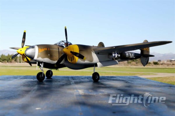 FlightLine RC P-38L Lightning Allied Green 1600mm (63 inch) Wingspan - PNP RC Airplane (Pre Order Only)