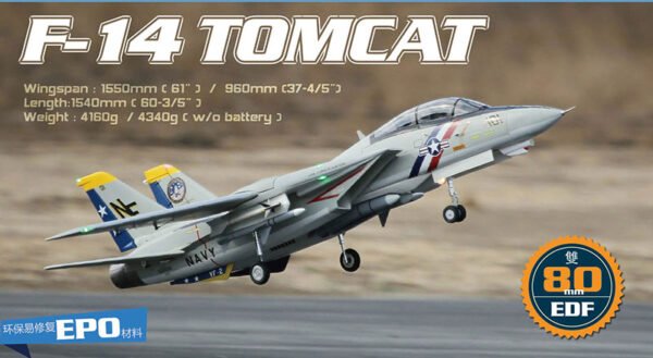 Freewing F-14 Tomcat Twin 80mm EDF Jet PNP Version