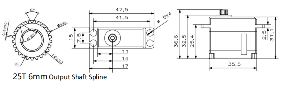 ms589_1024x1024-1.png KST MS589 38g Weight 9.2KG Torque DC6V-8.4V Voltage Motor All-metal Digital high-voltage Servo (4 X PACK)